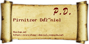 Pirnitzer Dániel névjegykártya